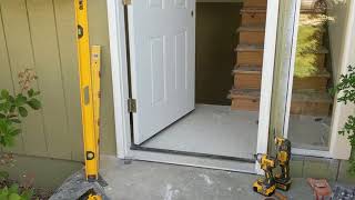 Jeld Wen Front Door Installation  Really crappy products and craftsmanship PART 1 [upl. by Nedrob]