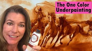 Oil Painting Basics The Underpainting Using One Color [upl. by Ellennoj]